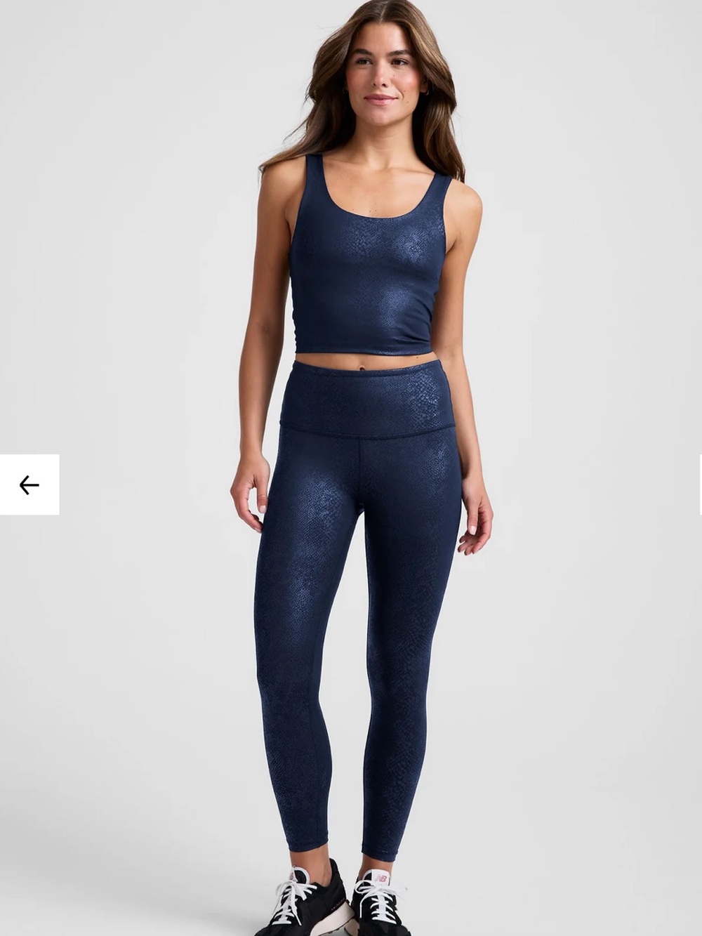 Beyond Yoga PowerShine Viper High-Waisted Midi Legging - Navy Viper